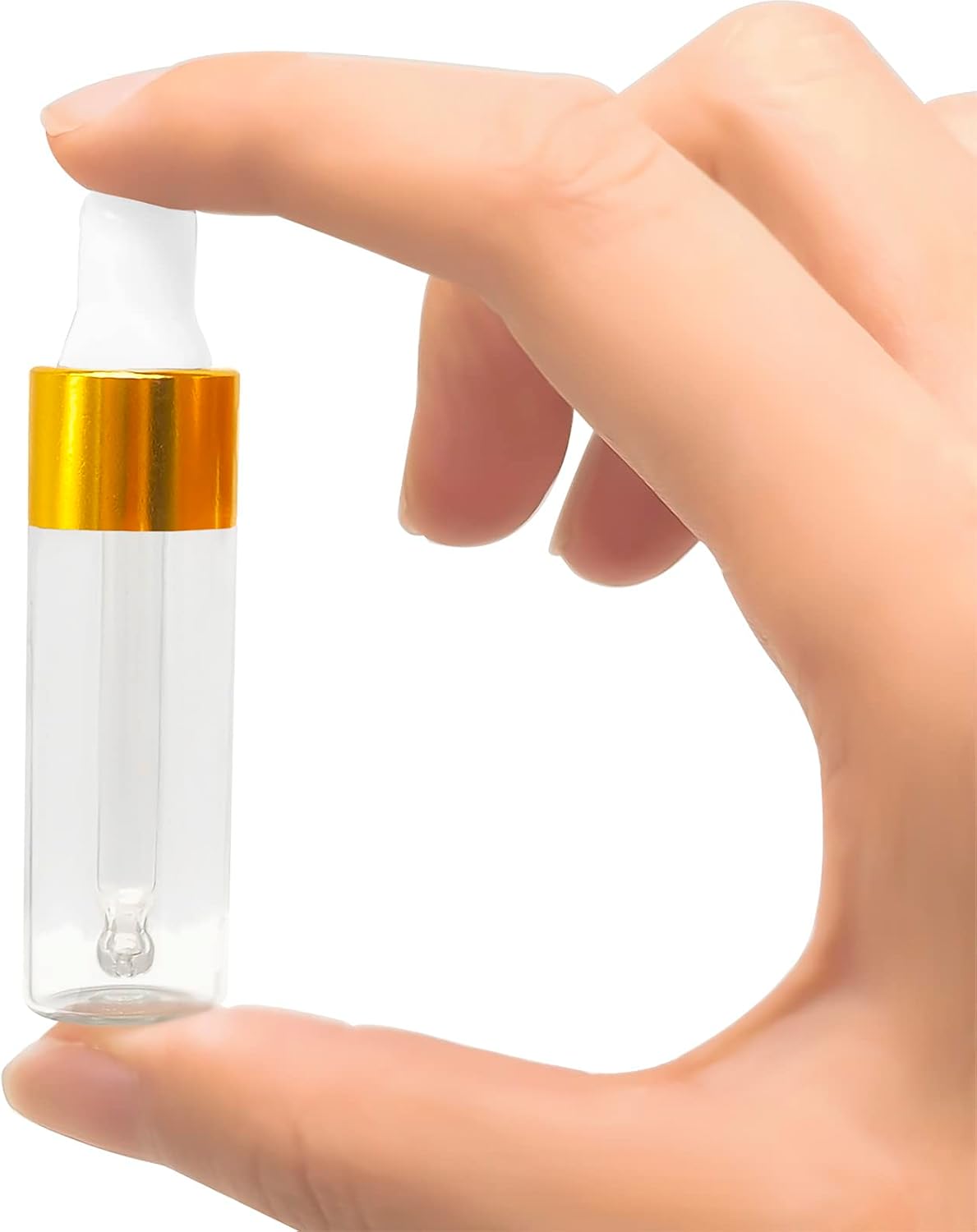 50PCS Transparent Sample Dropper Bottles, 5ml Mini Essential Oil Dropper Bottles, Perfume Bottles with 2 Plastic Droppers for Travel Test Samples
