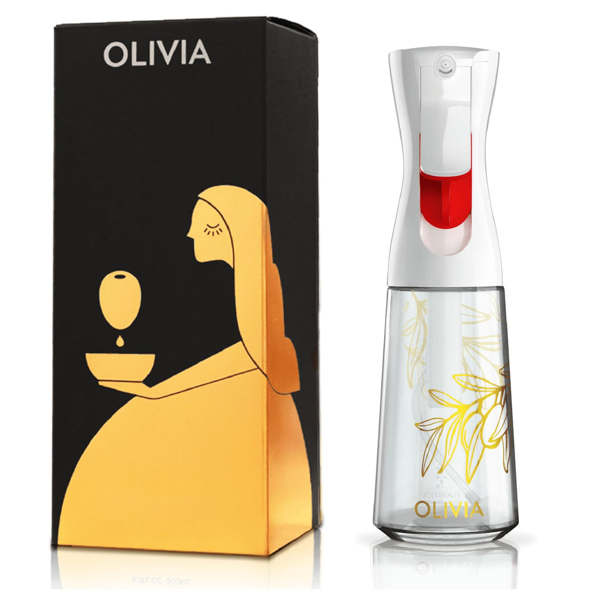 FLAIROSOL OLIVIA SIGNATURE Oil Sprayer, 200ml Glass, Golden Leaves