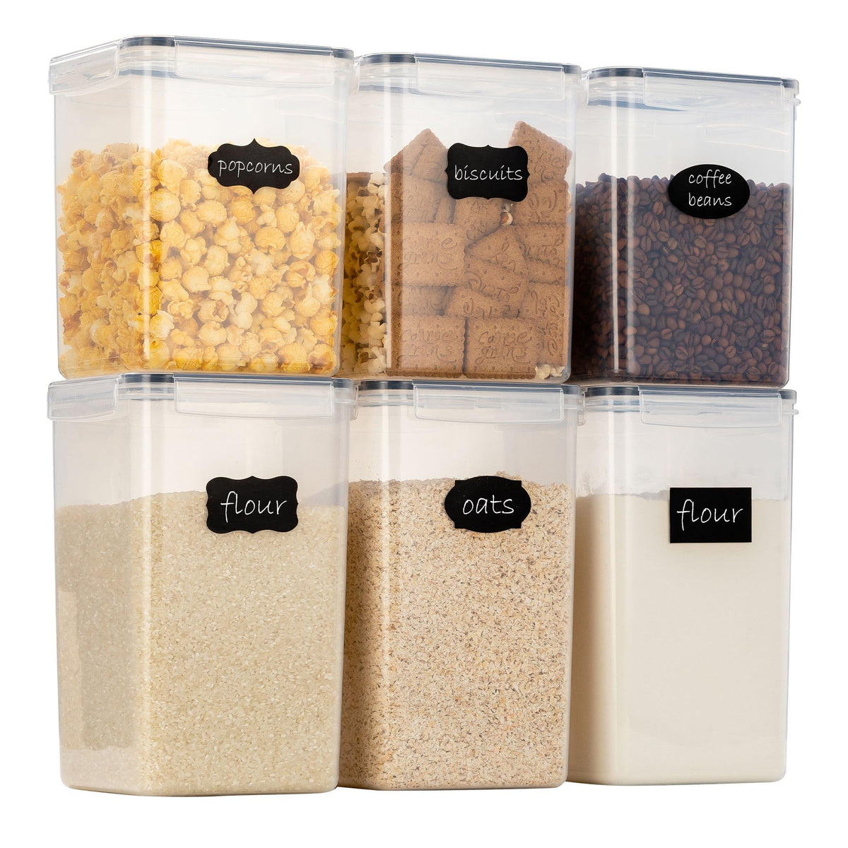 Chef's Path Extra Large Airtight Rice Storage Container with Measuring Cup, Pack of 1, 8 L Capacity, Kitchen and Pantry Canister for Rice, Flour, Sugar, and Baking Supplies
