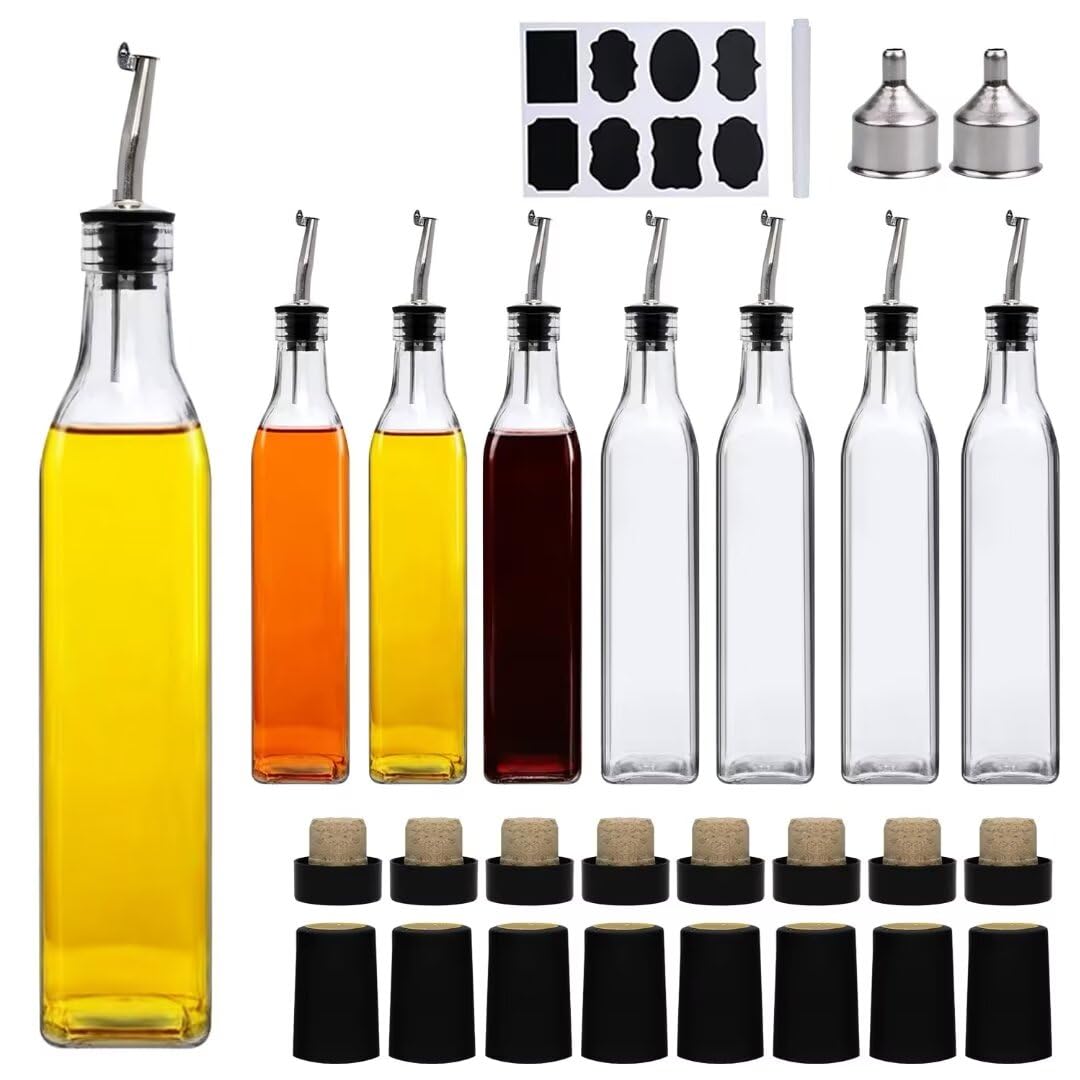 Durable Clear Glass Oil Dispensers