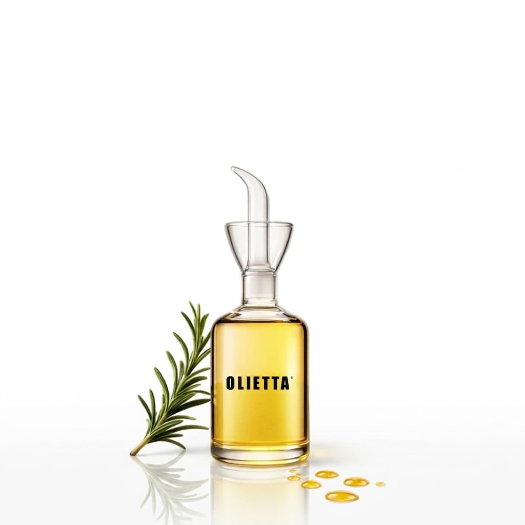 Olive Oil Dispenser Bottle 17 fl oz - Borosilicate Glass Non-Drip Pourer