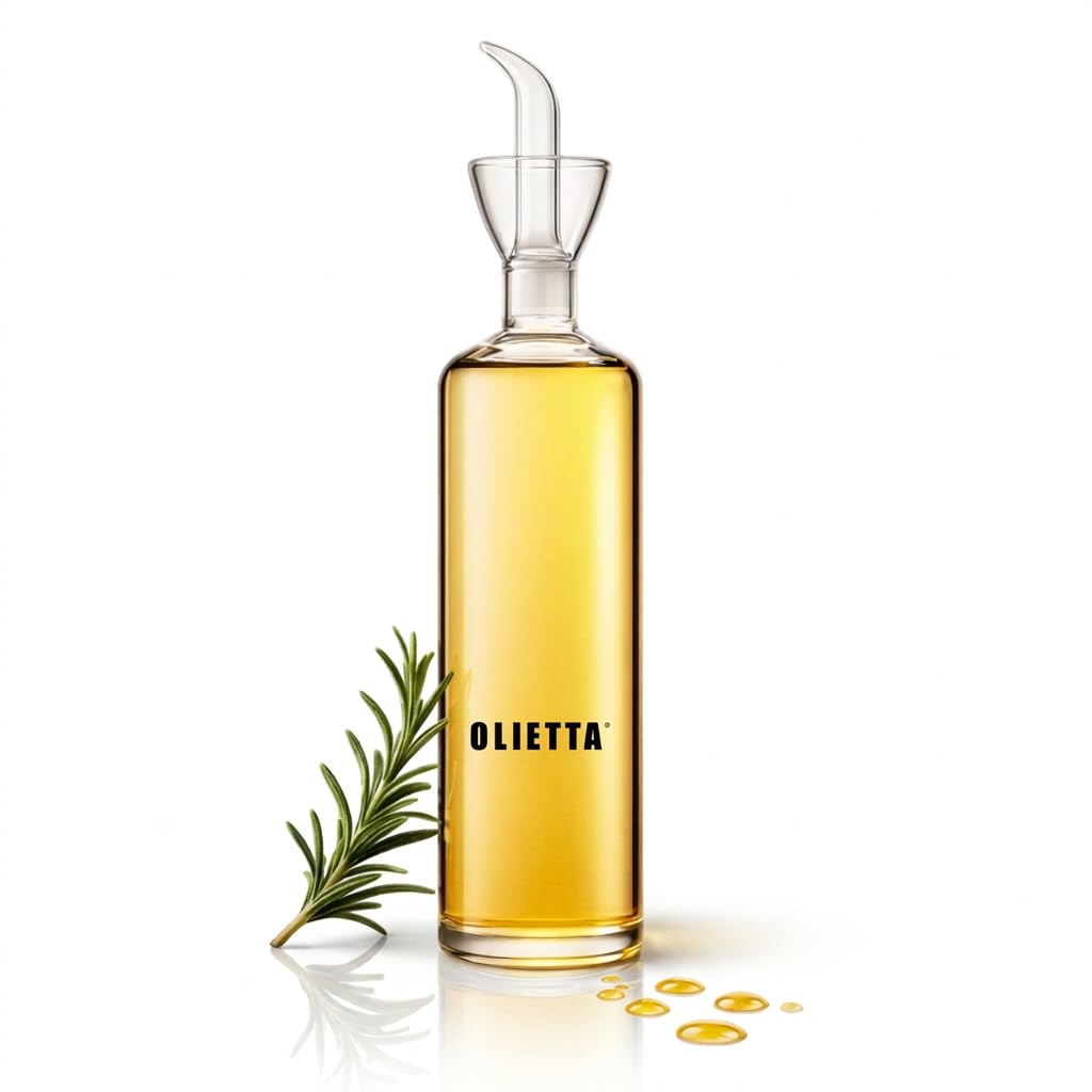 Olive Oil Dispenser Bottle 17 fl oz - Borosilicate Glass Non-Drip Pourer