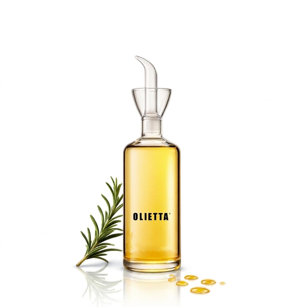 Olive Oil Dispenser Bottle 17 fl oz - Borosilicate Glass Non-Drip Pourer