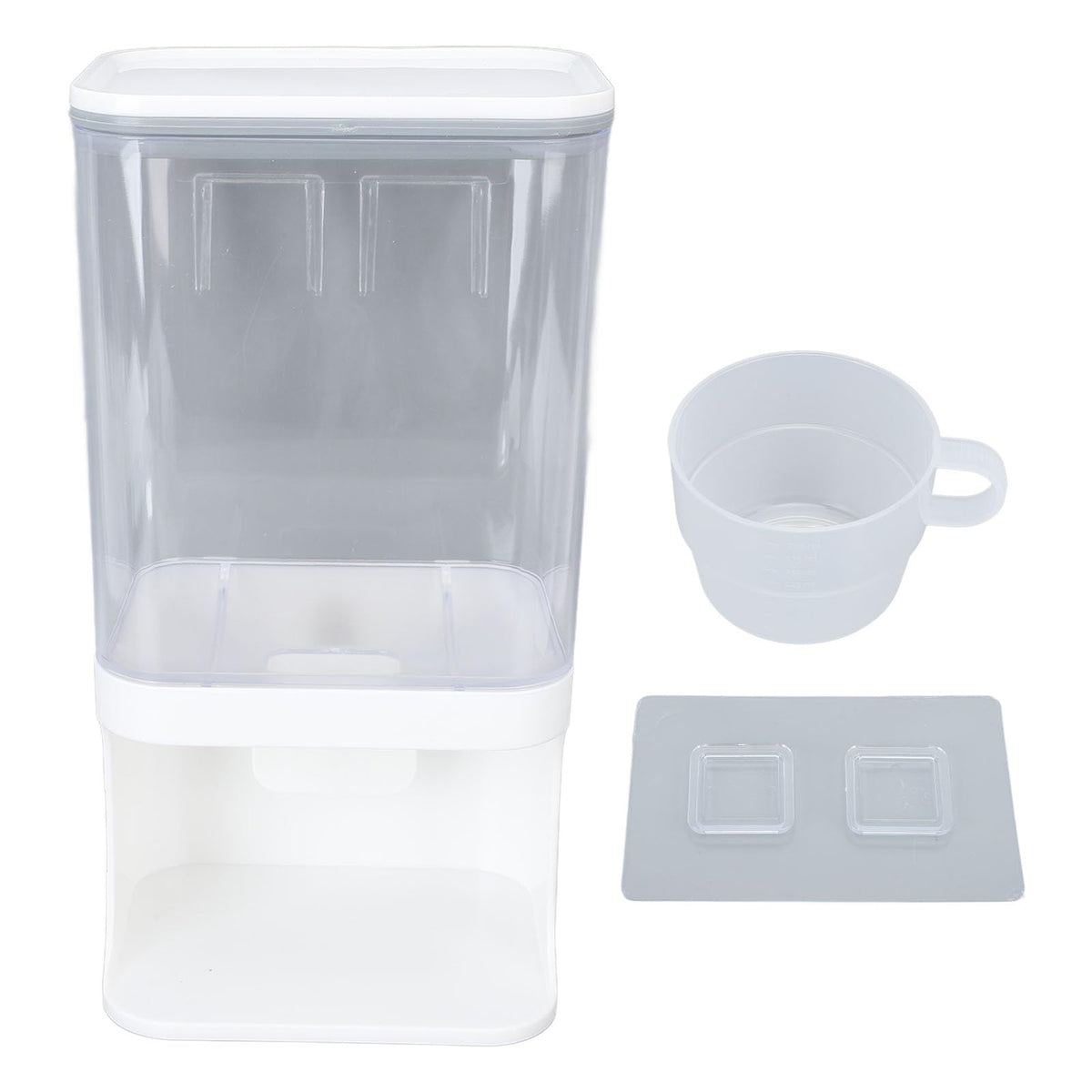 Rice Container Airtight Storage Dispenser Press Type Kitchen Supplies for Home Use (Medium: Approx. 17.6x16.2x10cm / 6.93x6.38x3.94in)