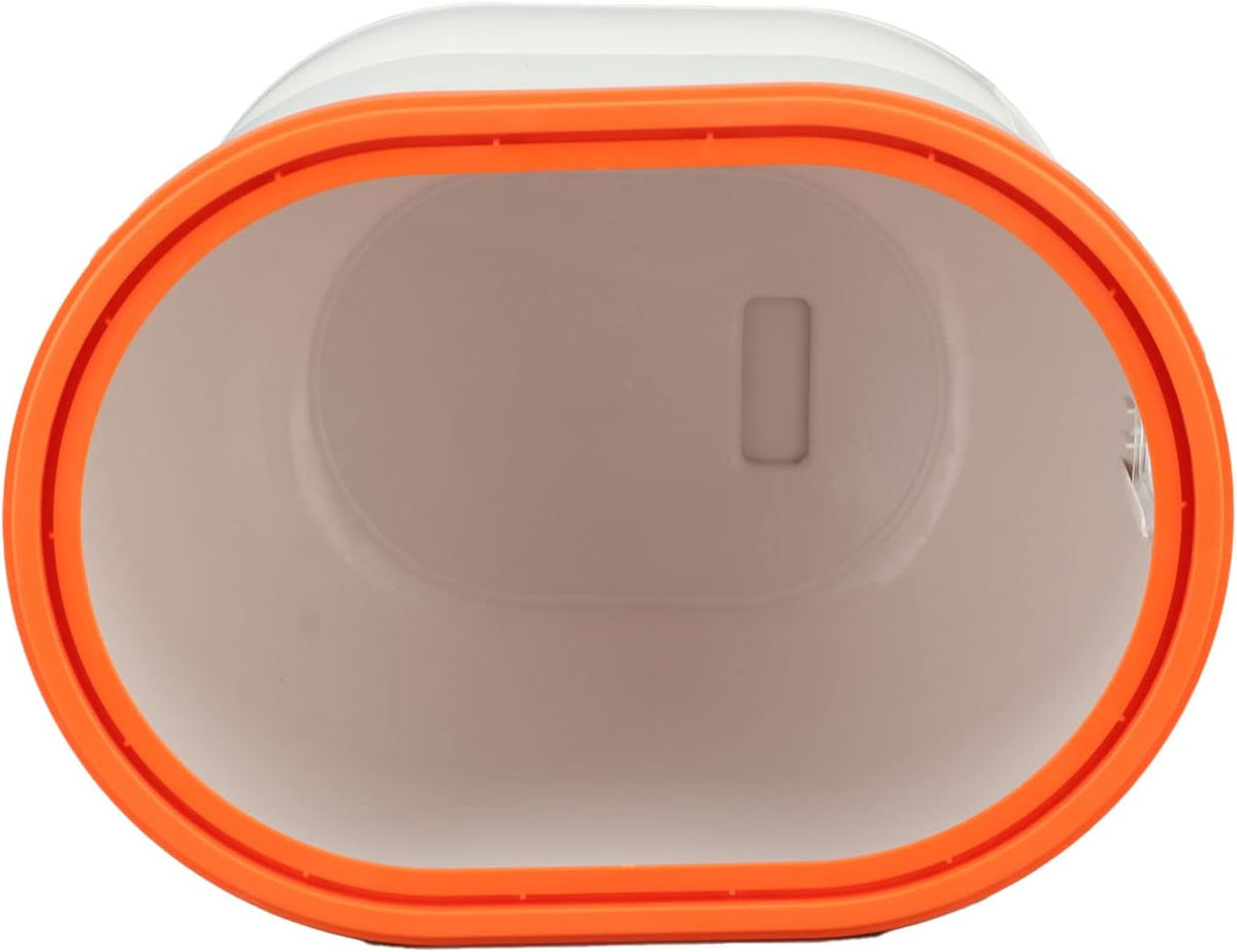 Press Type Rice Bucket ABS and PP Leakproofness Scale Visualization Push Rice Bucket Containers for Rice Grain Cereal (Large 15x10x10cm/ 5.91x3.94in)