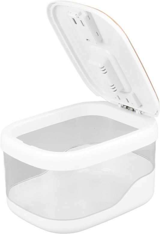 Rice Storage Container, Press Type Large Capacity Airtight Rice Dispenser with Measuring Cup, Proof Food Grade Grain Bucket for Kitchen Pantry Household (5KG)