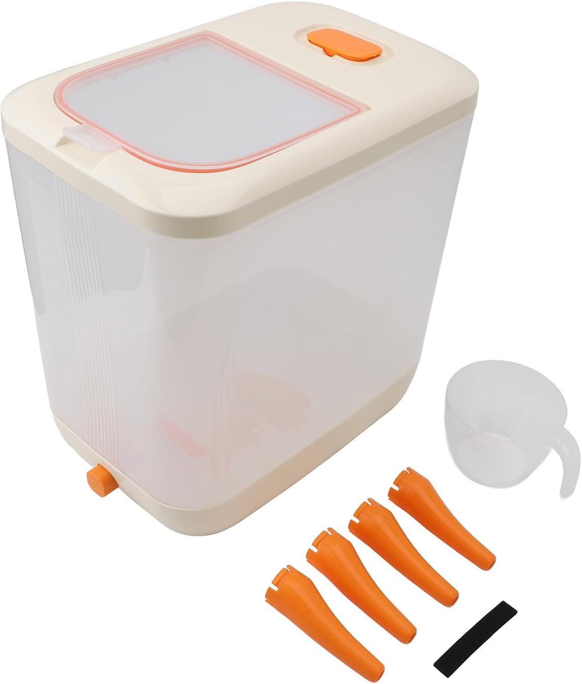12L Rice Storage Container Plastic Press Type Airtight Rice Bucket Box for Kitchen Food Processing