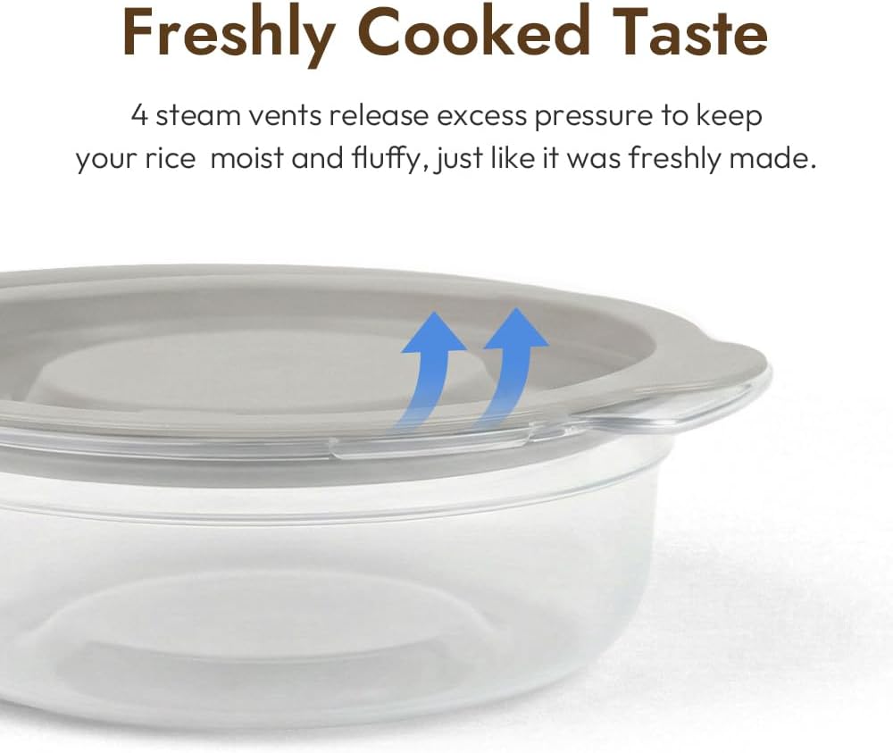 carrotez Plastic Freezer Cooked Rice Storage Container, 4Pack 1.8cup Mint