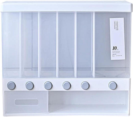 Countertop Rice Dispenser, One Press Grain Storage Container, Transparent Airtight Dry Food Organizer for Rice Beans Cereal Nuts Coffee Beans, Kitchen Pantry Storage Canister