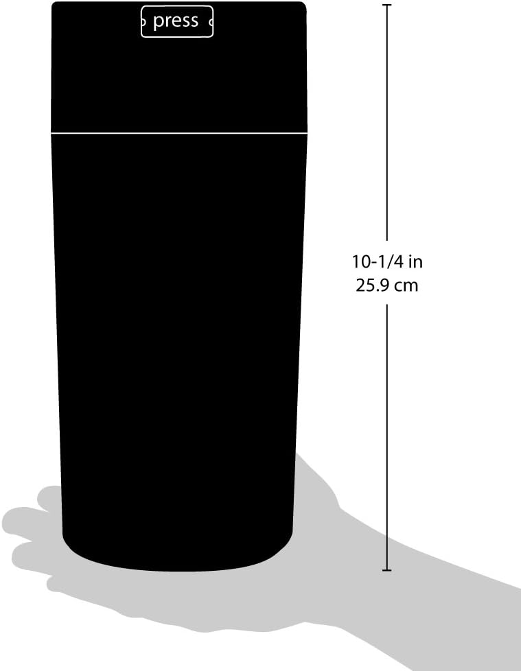 Tightvac 5 to 24 oz Patented Vacuum Sealed Airtight Container, Black
