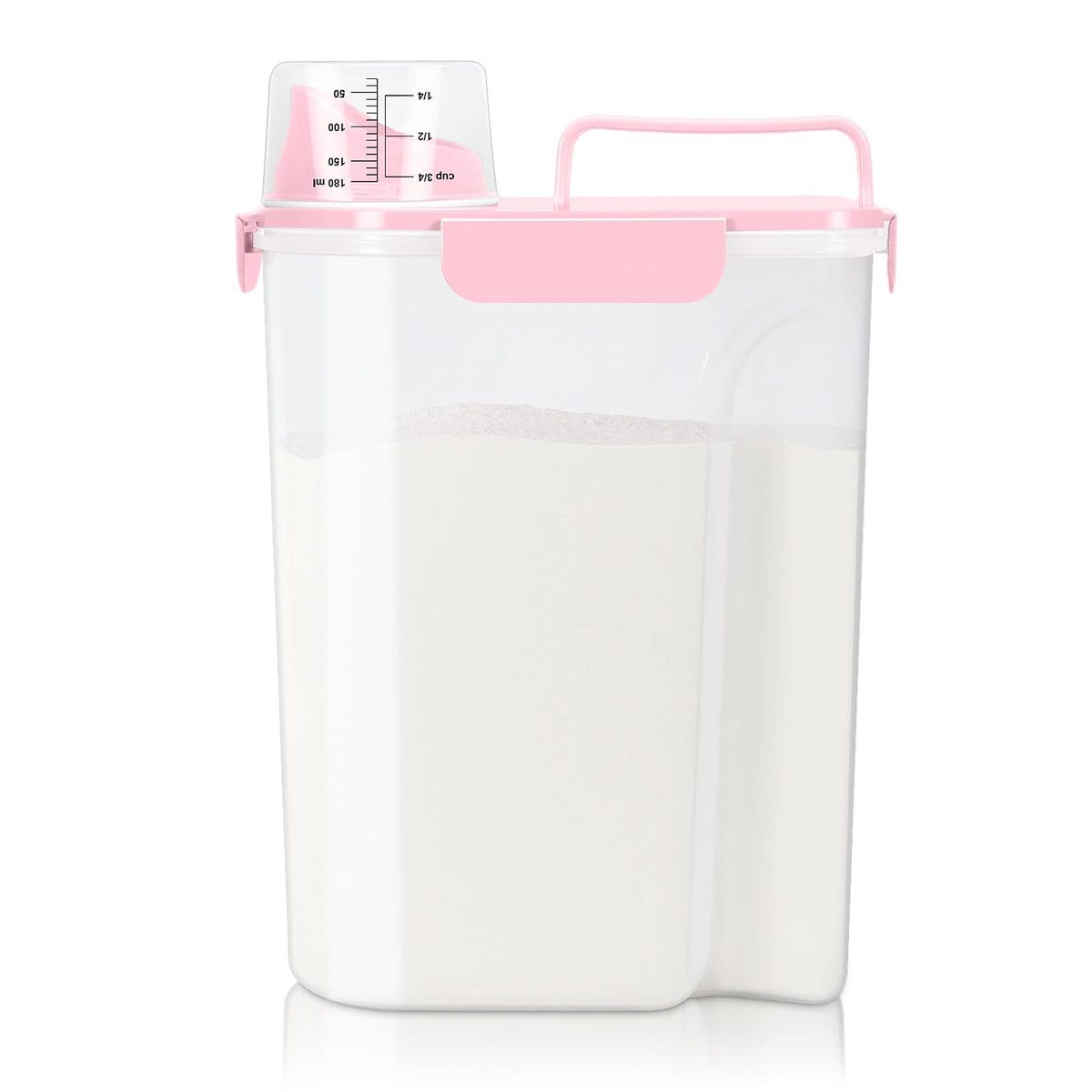 TBMax Rice Storage Container 3 to 5 Lbs - Small Pet Dog Cat Food Container Dispenser with Easy Pouring Spout & Cup, Portable Cereal Container for Small Spaces, Travel, or Daily Use