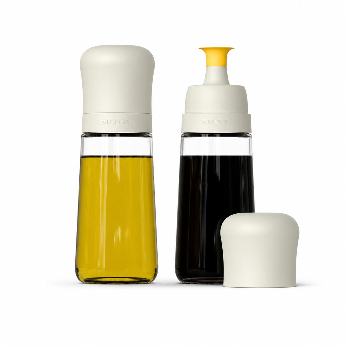 Zuutii Glass Oil Dispenser Bottles for Kitchen, No-Drip, 10.1 Fl Oz, 2 Pack