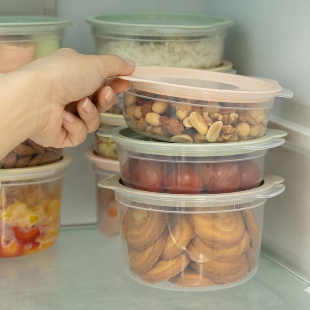 carrotez Plastic Freezer Cooked Rice Storage Container, 4Pack 1.8cup Mint