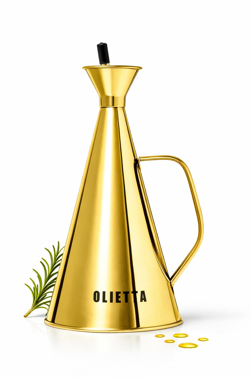 Olive Oil Dispenser Bottle, Stainless Steel Non-Drip Pourer 17 fl oz