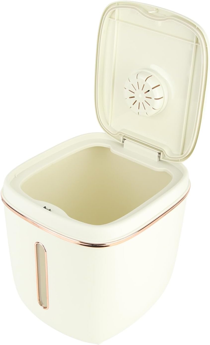 Fdit Large Rice Storage Container, 11kg Press Type Canister with Measuring