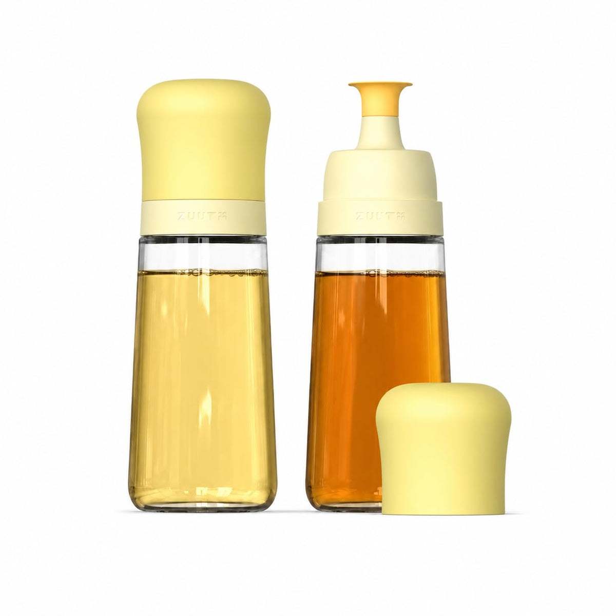 Zuutii Glass Oil Dispenser Bottles for Kitchen, No-Drip, 10.1 Fl Oz, 2 Pack