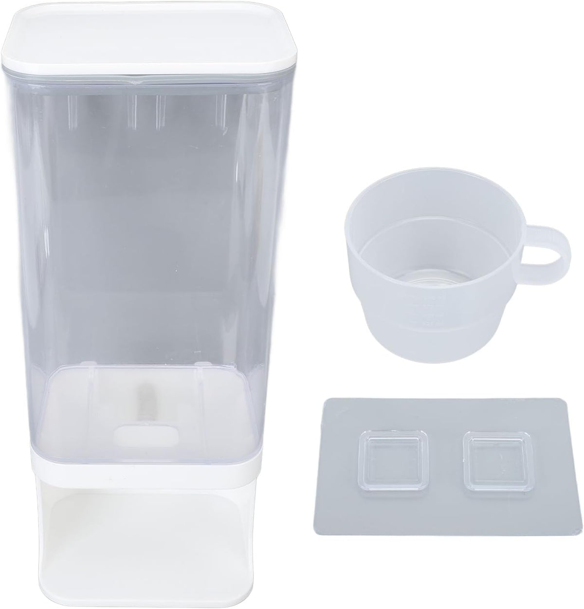 Rice Container Airtight Storage Dispenser Press Type Kitchen Supplies for Home Use (Medium: Approx. 17.6x16.2x10cm / 6.93x6.38x3.94in)