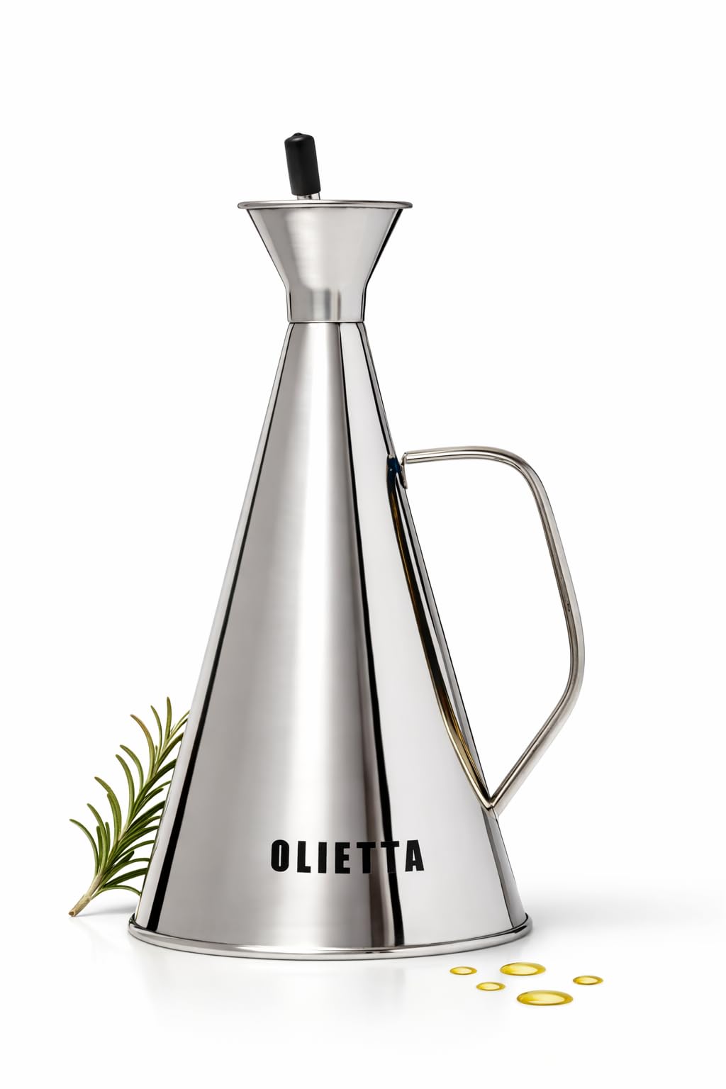 Olive Oil Dispenser Bottle, Stainless Steel Non-Drip Pourer 17 fl oz