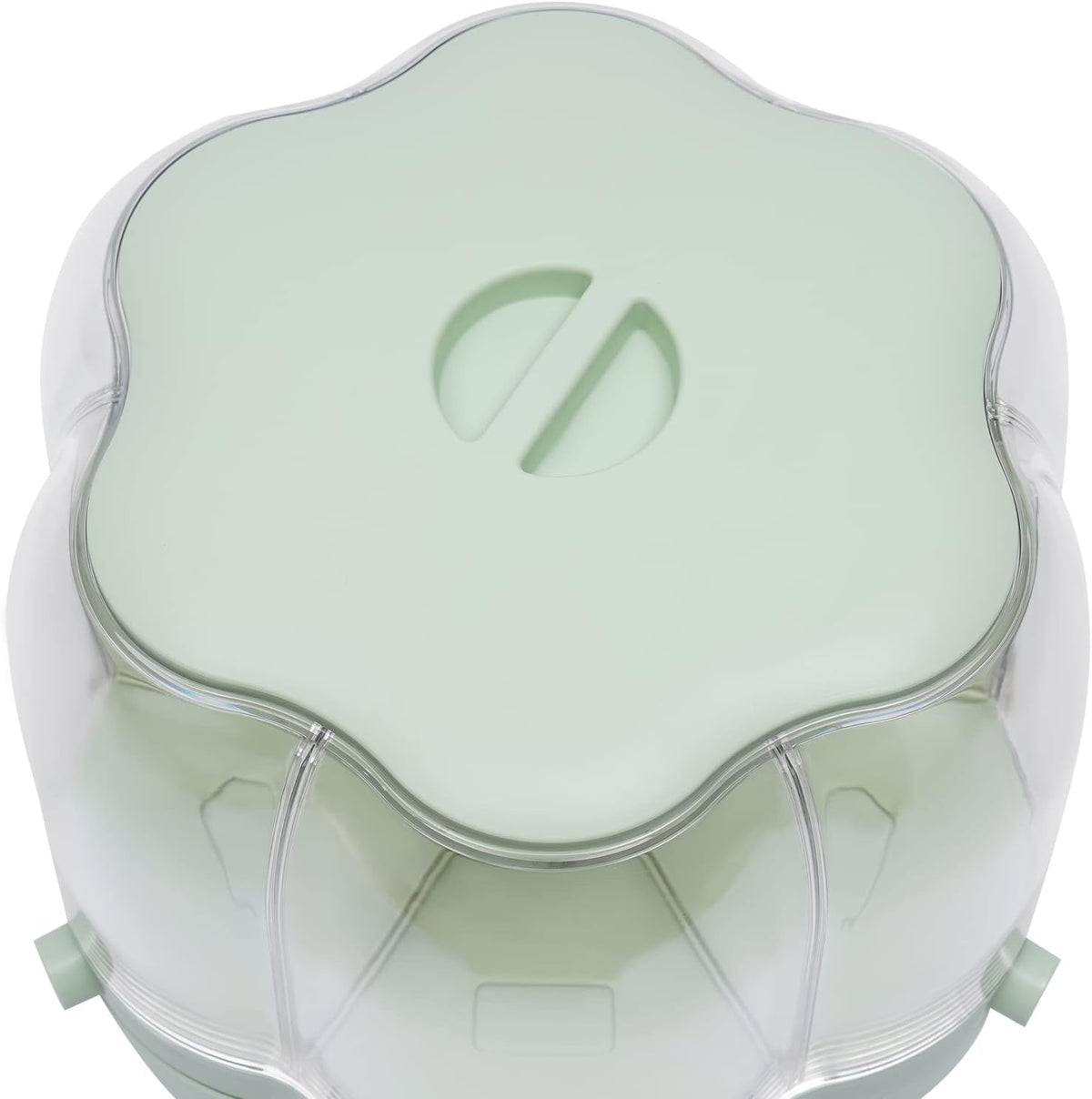Grain Storage Container Dispenser, 6 Grids rice dispenser rotating, 360° rotating food dispenser One-Click Output rice Storage Round Grain Dispenser Kitchen (Matcha Medium 1.53kg)