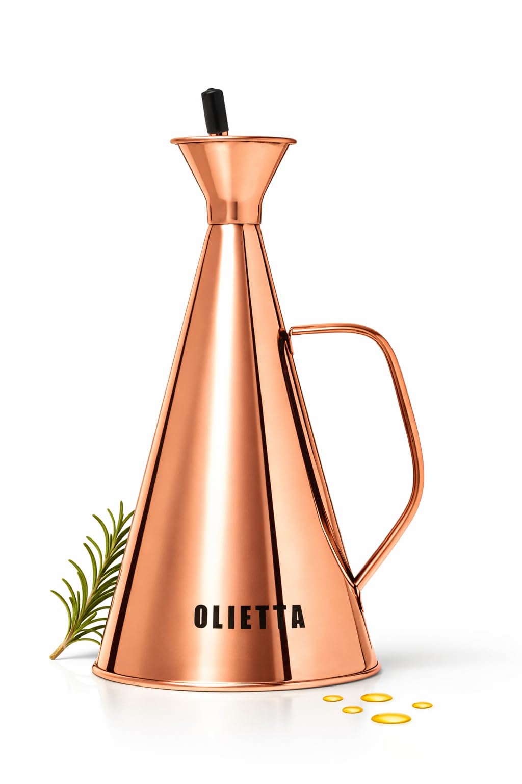 Olive Oil Dispenser Bottle, Stainless Steel Non-Drip Pourer 17 fl oz