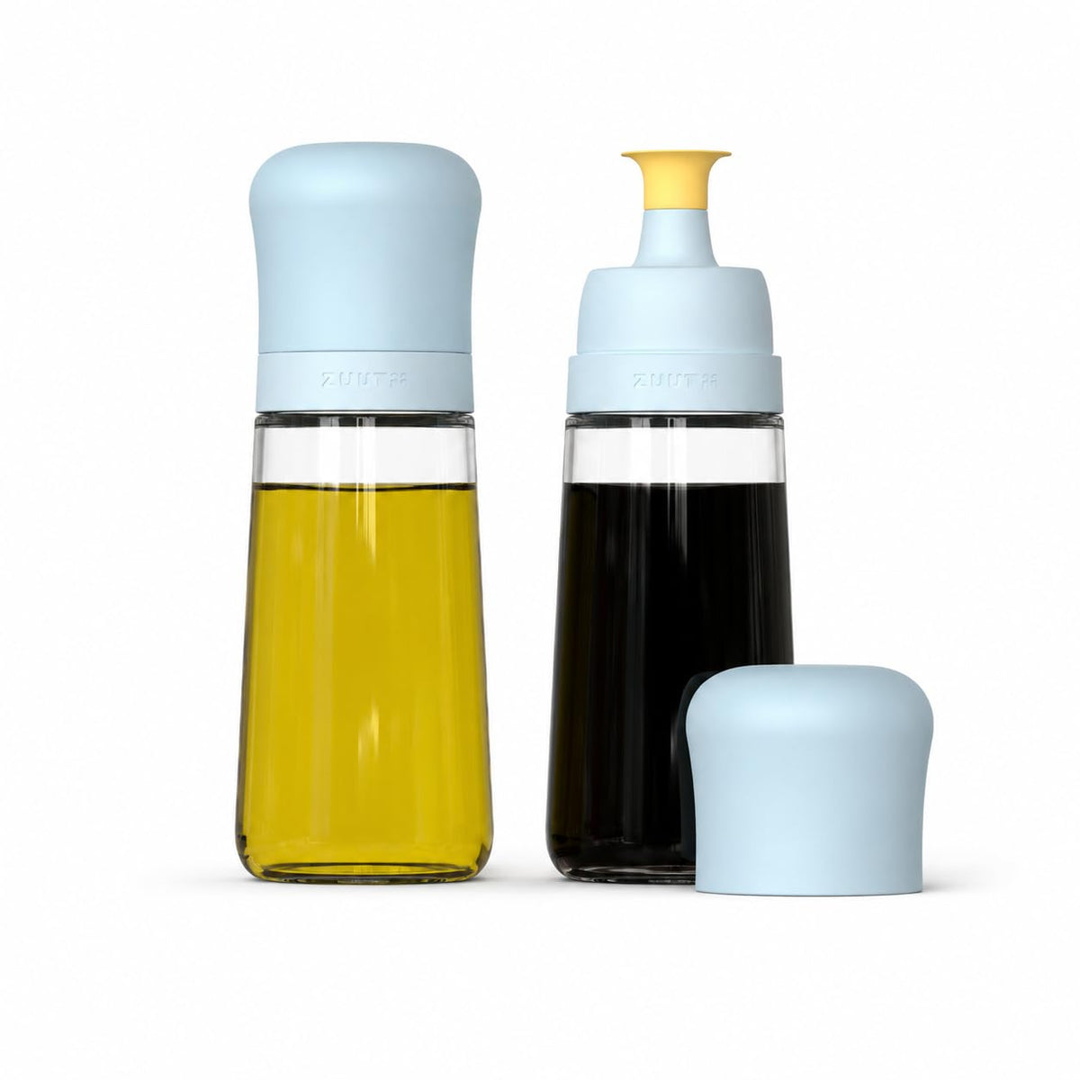 Zuutii Glass Oil Dispenser Bottles for Kitchen, No-Drip, 10.1 Fl Oz, 2 Pack