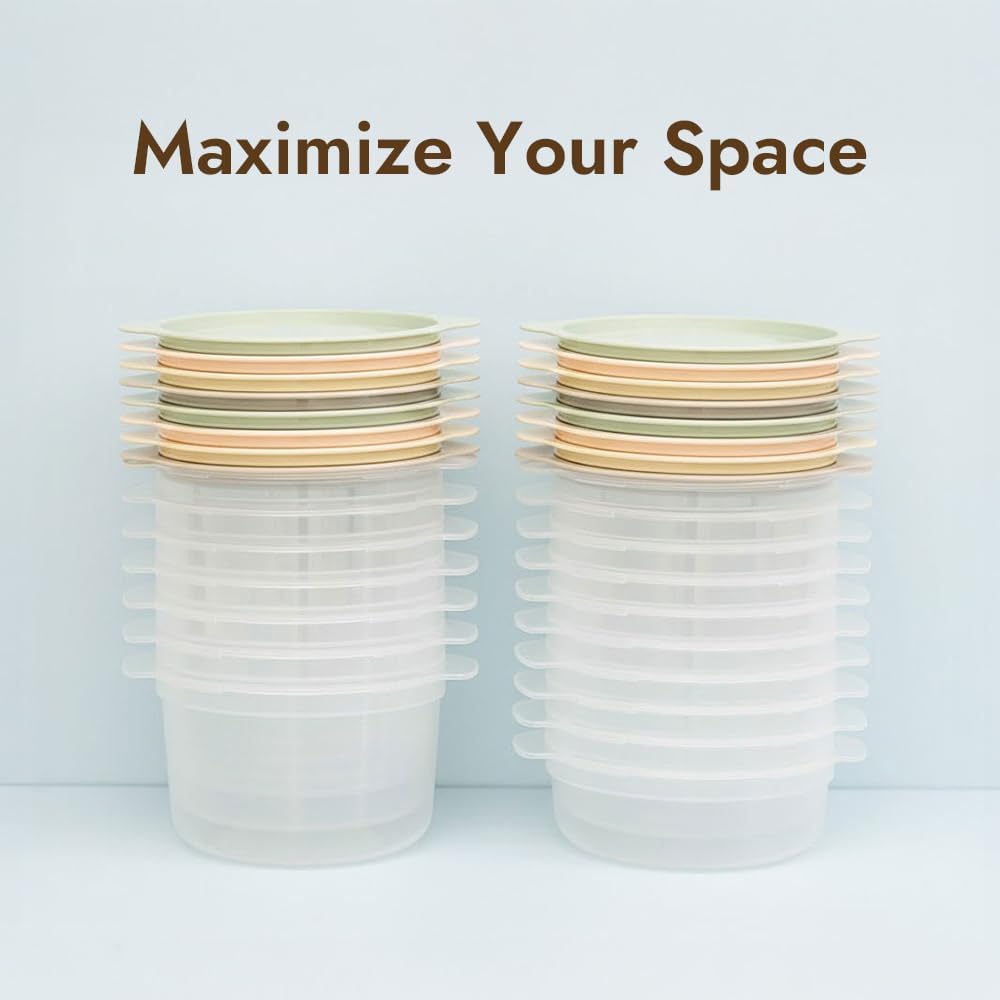 carrotez Plastic Freezer Cooked Rice Storage Container, 4Pack 1.8cup Mint