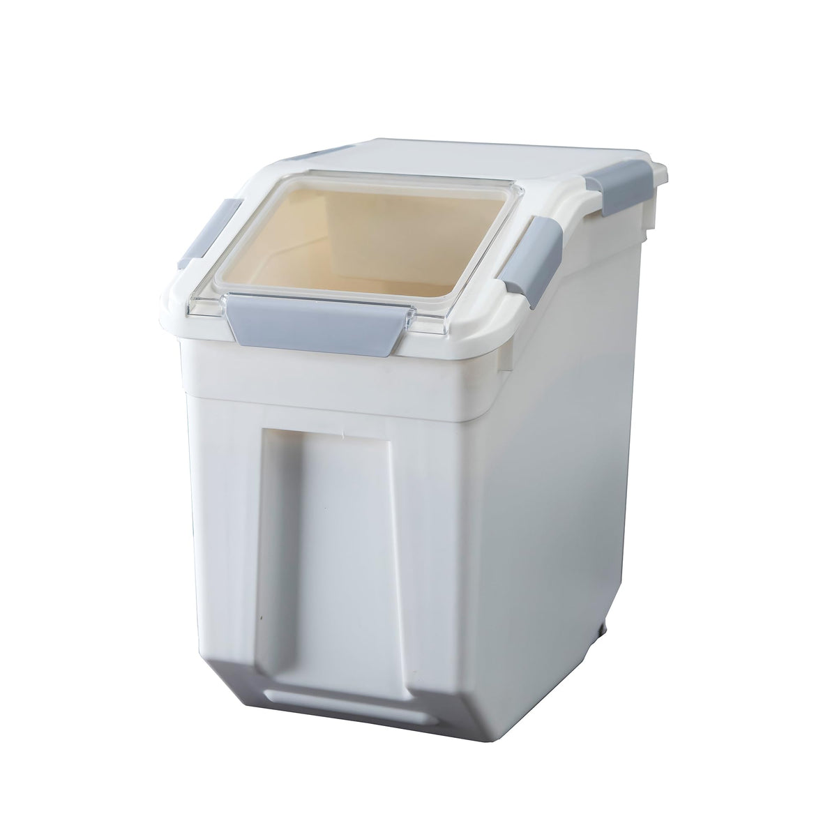 HANAMYA 15 Liter / 30 lbs Rice Storage Container with Measuring Cup, BPA free, For Rice | Grain | Pet Food | Flour, 2 count, White