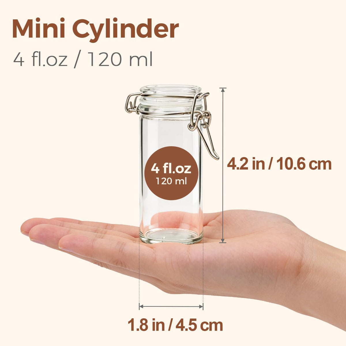 ComSaf Small Glass Spice Jars with Airtight Lids 4 oz 12 Pack with Labels