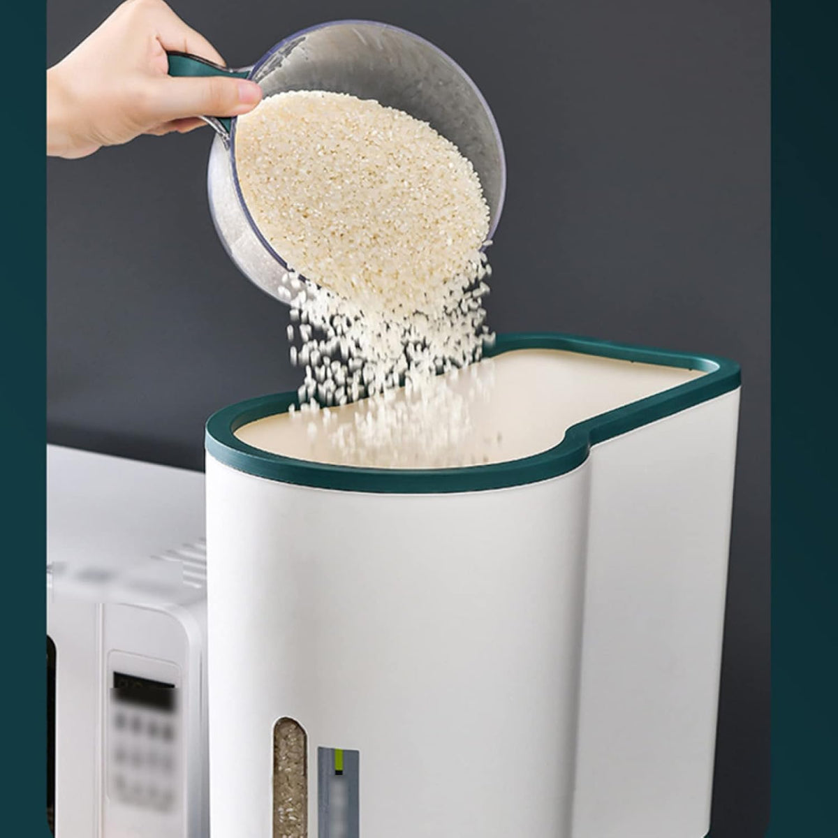 Rice Dispenser Rice Container Rice Dispenser 5kg Cereal Storage Containers Press-Type Automatic Household Sealed Tank Rice Tank Kitchen Rice Storage Box,Baolv,34cmx15cmx31.5cm
