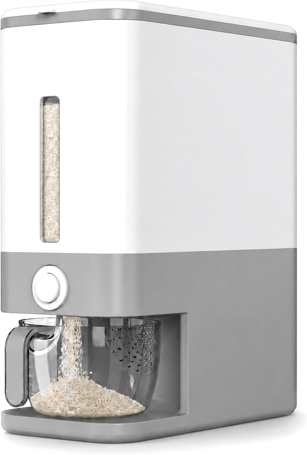 Proarea Rice Dispenser Rice Container 25 Lbs with Measuring Cup