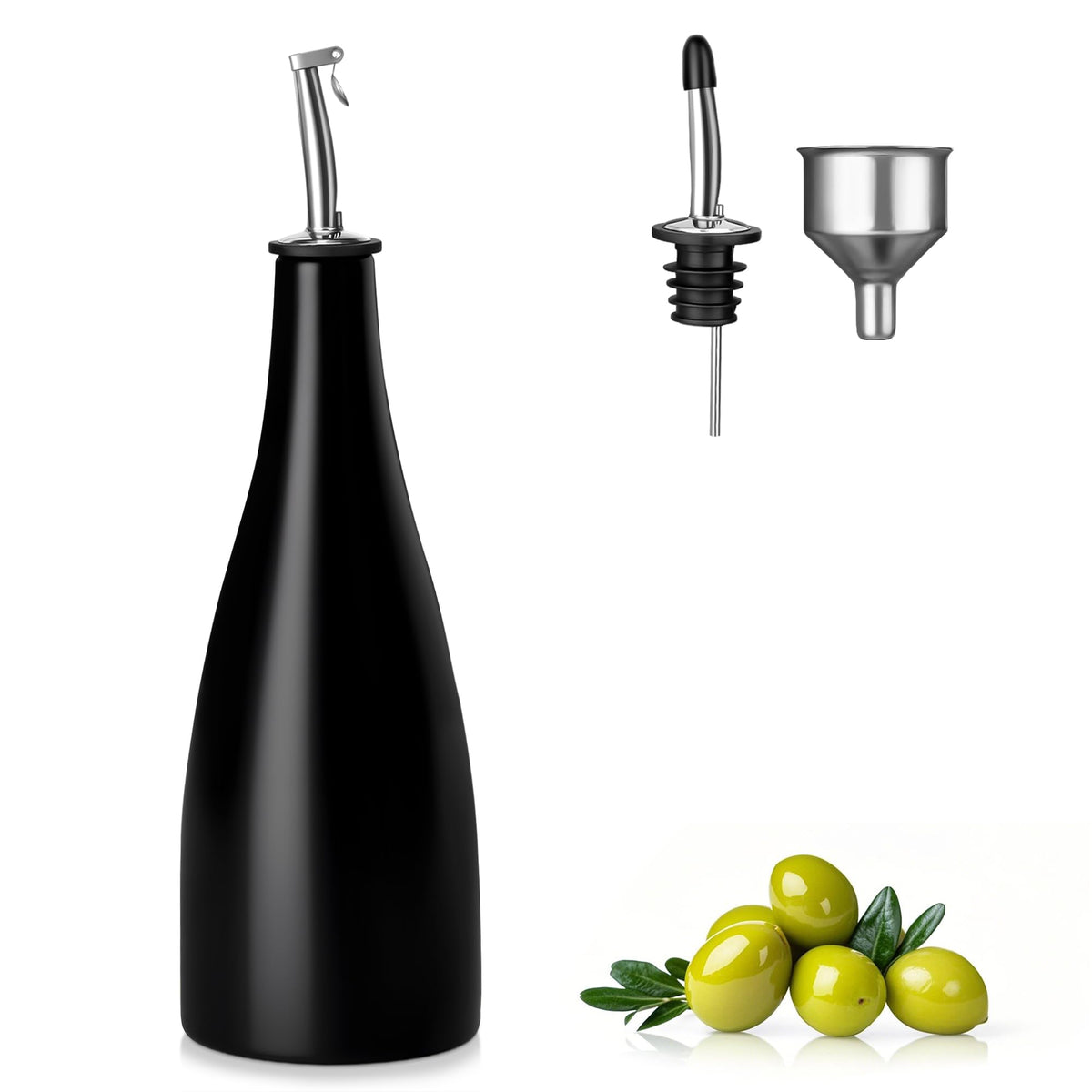 vancasso 20 Oz Ceramic Olive Oil Dispenser Bottle, Oil and Vinegar, Cream
