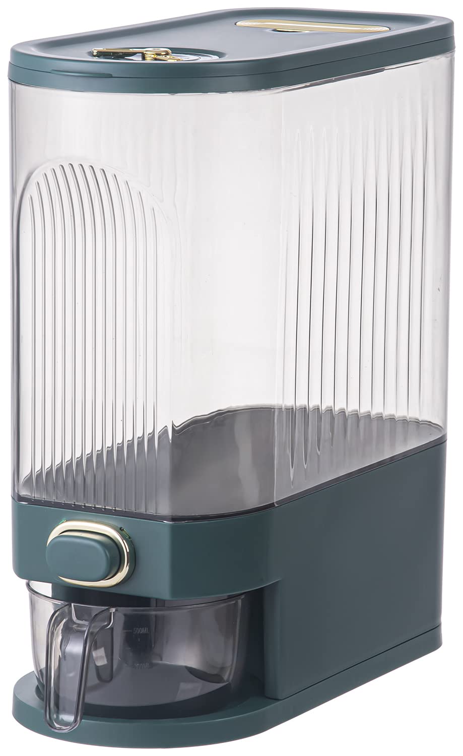 Sooyee Clear Rice Dispenser, Large Cereal Dispenser with Lid