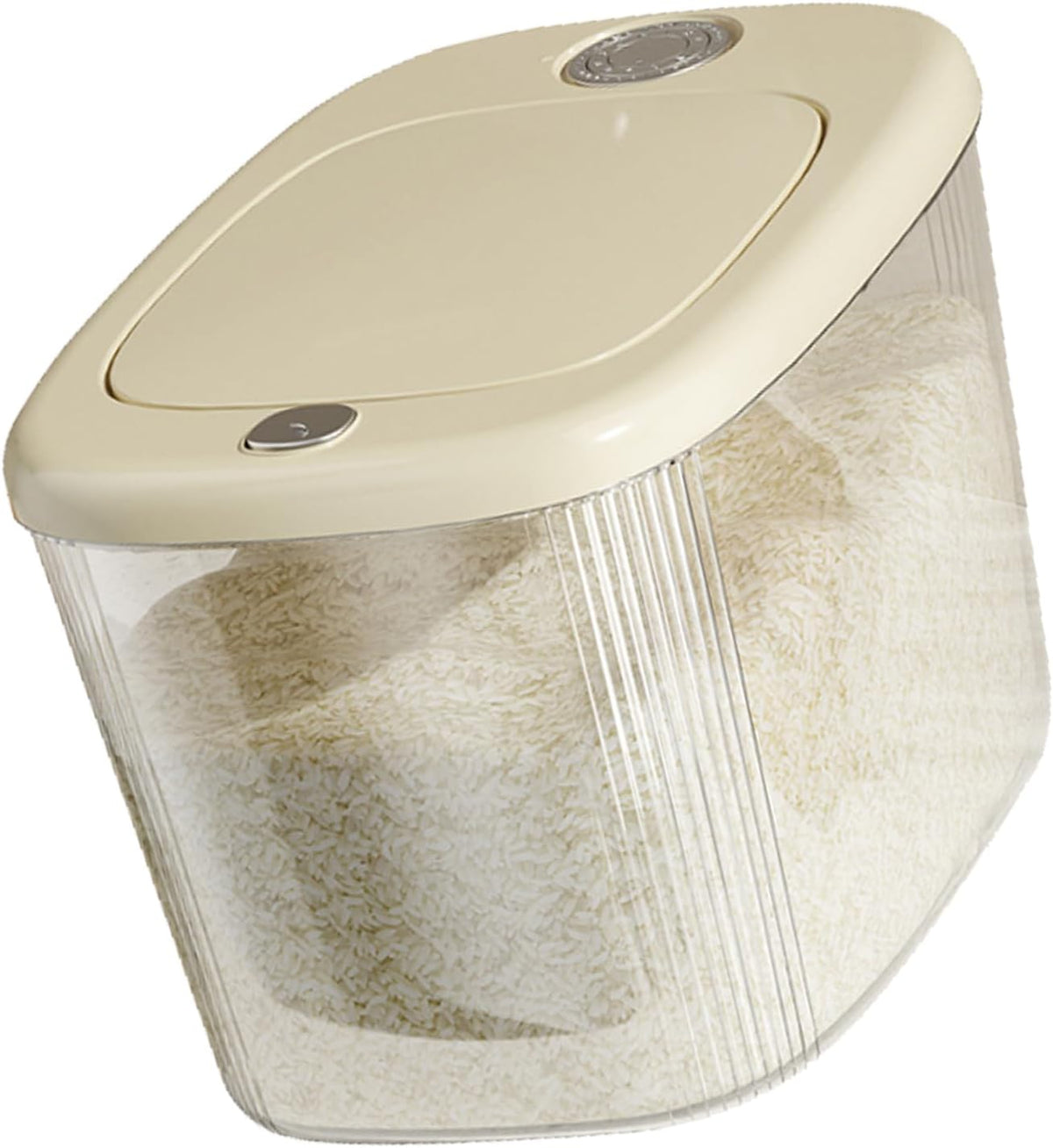 Airtight Rice Container Press Seal Lid PP Large Capacity 24x35.5x25cm Grain Storage Bin for Home Kitchen