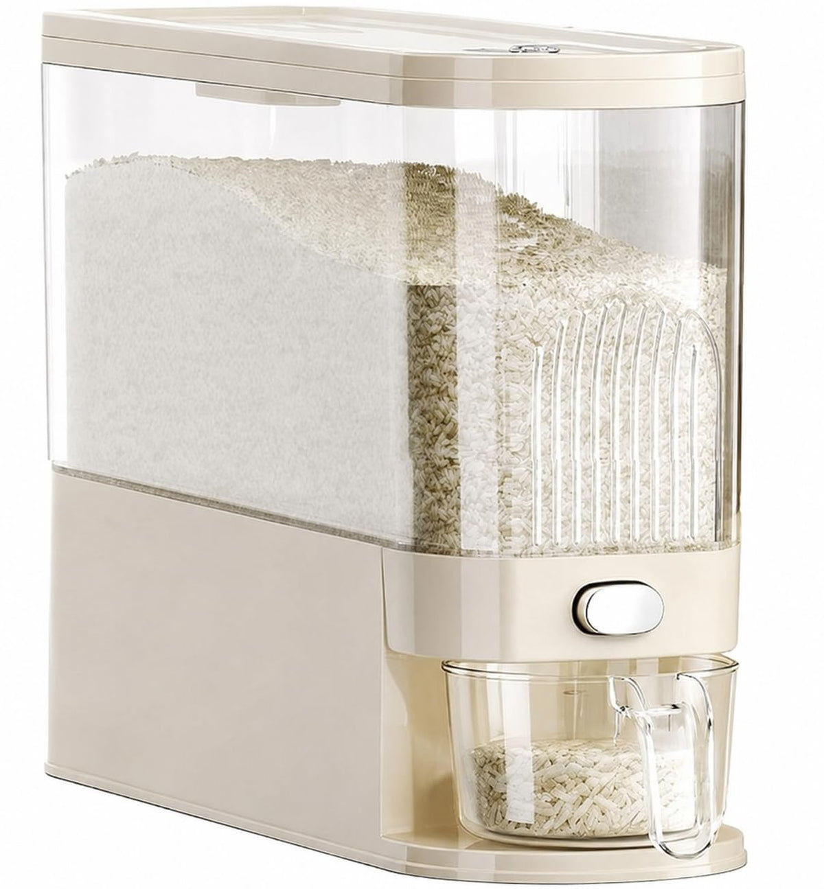 UFORU Rice Dispenser 22LB,Large Rice Storage Container with Measuring Cup