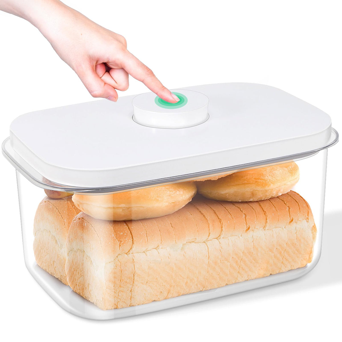 TBMax Rice Flour Storage Container with Automatic Flip-up Lid 13 Lbs | 6.5 Qt, Short and Narrow Food Storage Flour Bin for Kitchen Drwer Organization, Pet Dog Cat Food Storage Container