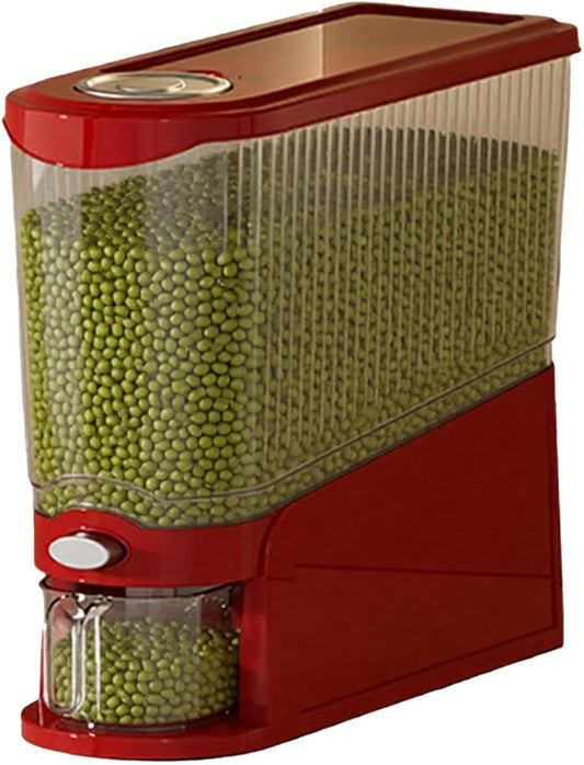 Ultra-Thin Press-Type Rice Dispenser - 13.23lbs Airtight Grain & Cereal St