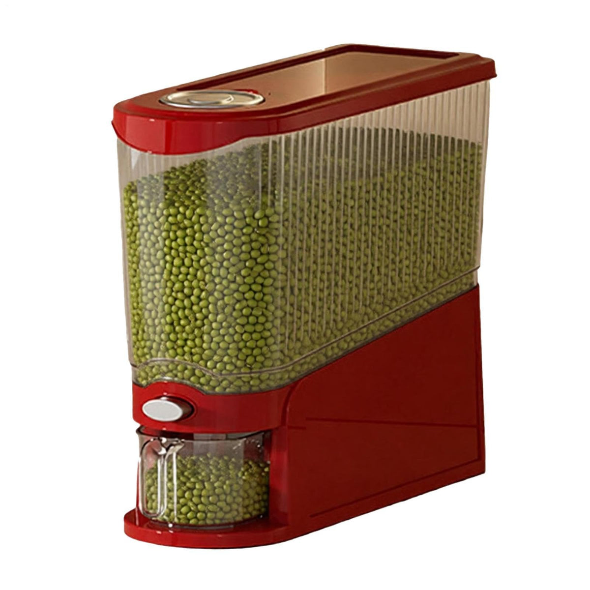 Ultra-Thin Press-Type Rice Dispenser - 13.23lbs Airtight Grain & Cereal St