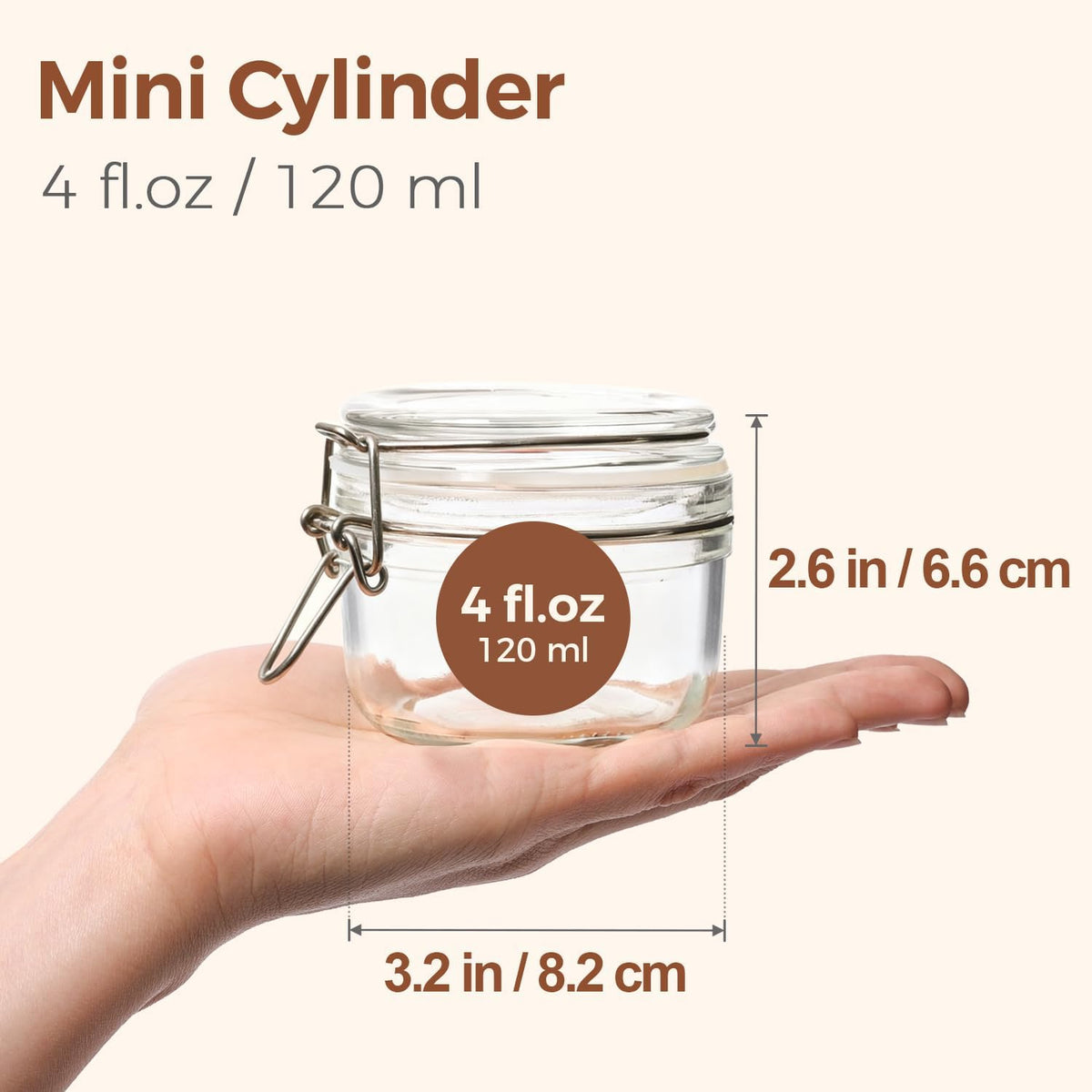 ComSaf Small Glass Spice Jars with Airtight Lids 4 oz 12 Pack Mason Pantry