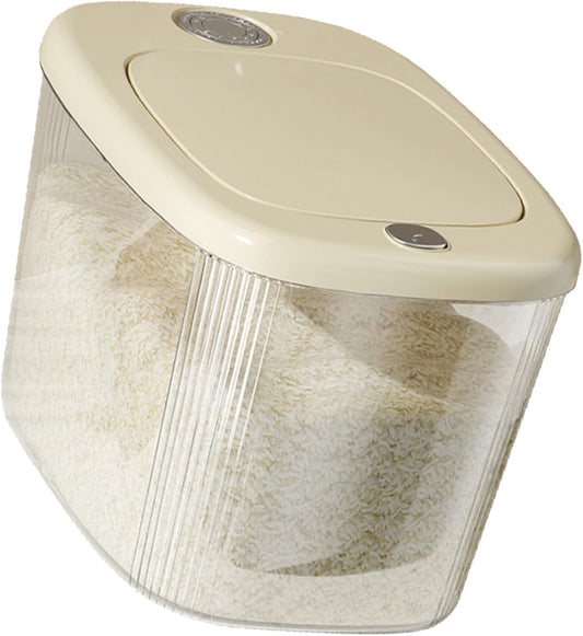 Airtight Rice Container Press Seal Lid PP Large Capacity 24x35.5x25cm Grain Storage Bin for Home Kitchen
