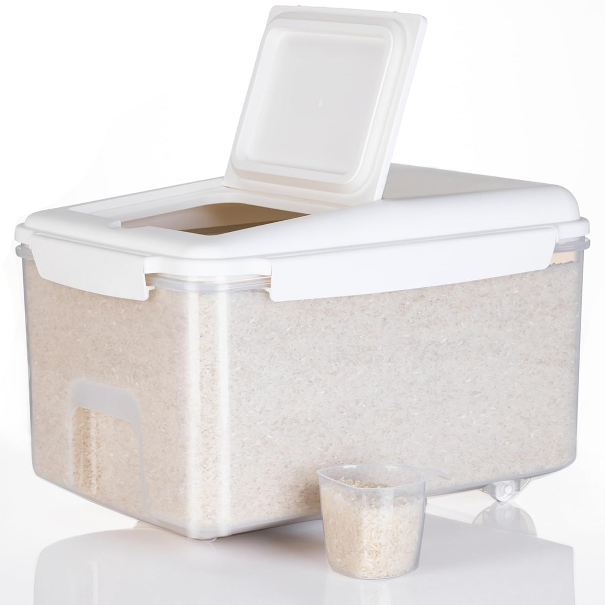 LivLab Mker 10 lb Airtight Rice Storage Container with Measuring Cup