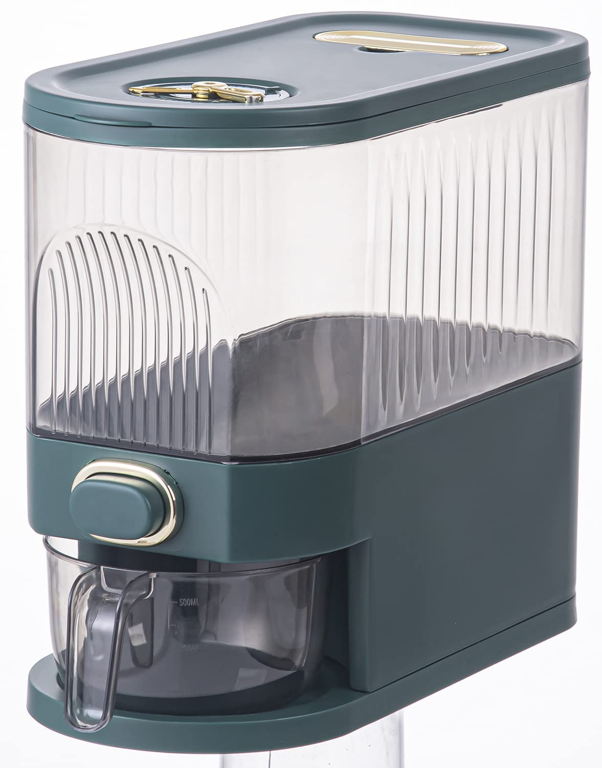 Sooyee Clear Rice Dispenser, Large Cereal Dispenser with Lid