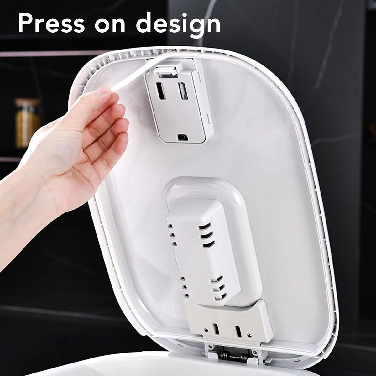 Rice Storage Container, Press Type Large Capacity Airtight Rice Dispenser with Measuring Cup, Proof Food Grade Grain Bucket for Kitchen Pantry Household (5KG)