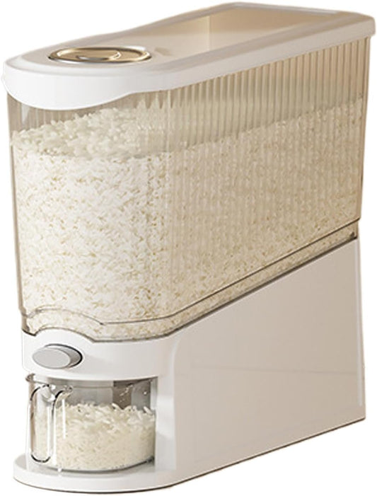 Multiuse Bean Dispenser, 13.23lbs Capacity Press-type, Anti-Moisture Case