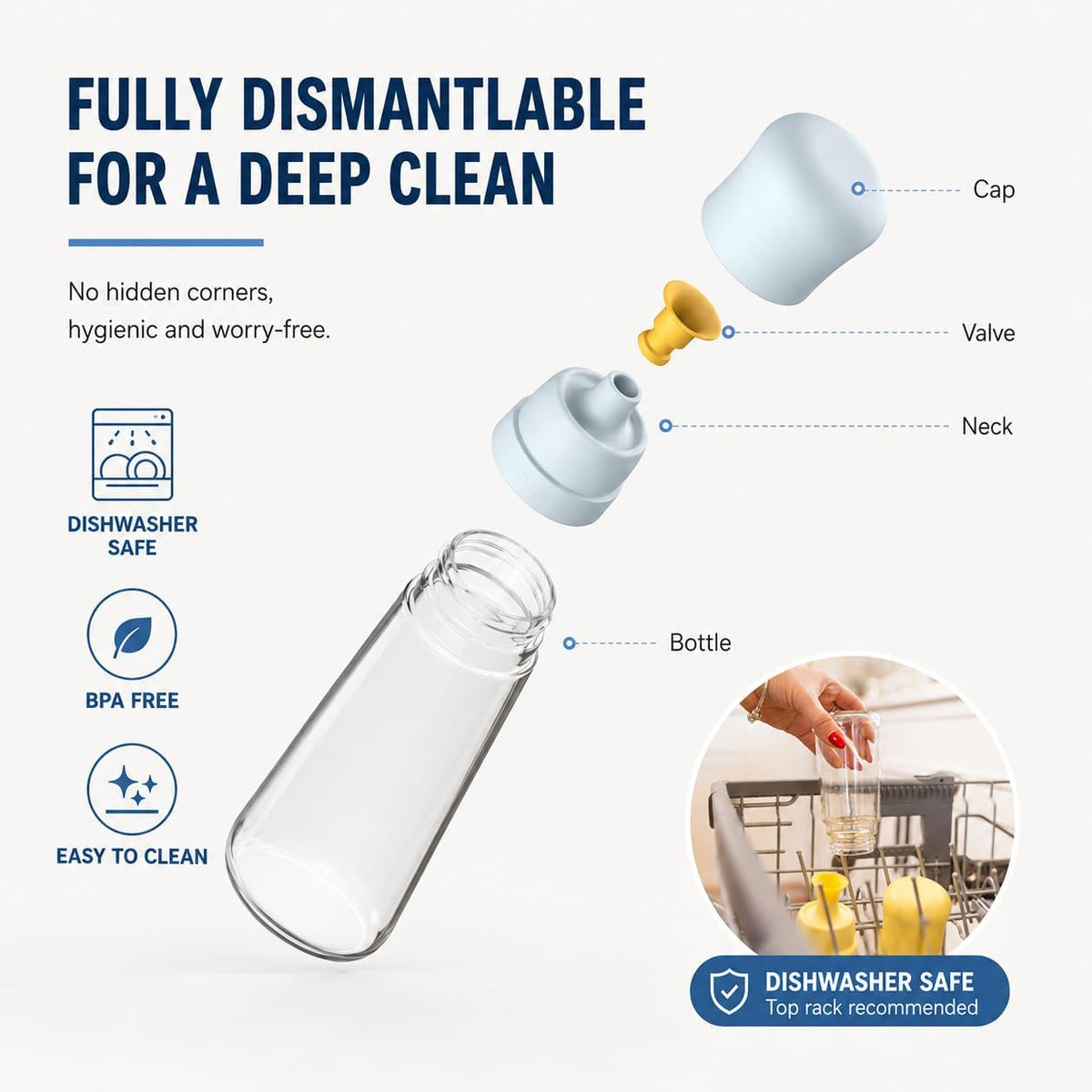 Zuutii Glass Oil Dispenser Bottles for Kitchen, No-Drip, 10.1 Fl Oz, 2 Pack