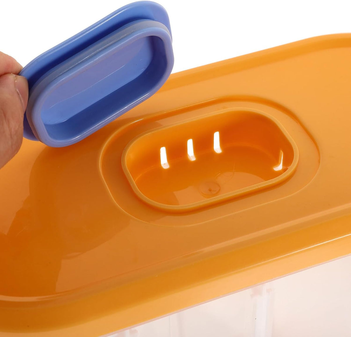 VANZACK Wall Mounted Rice Container for Cereal, Grain Dispenser, Press Type