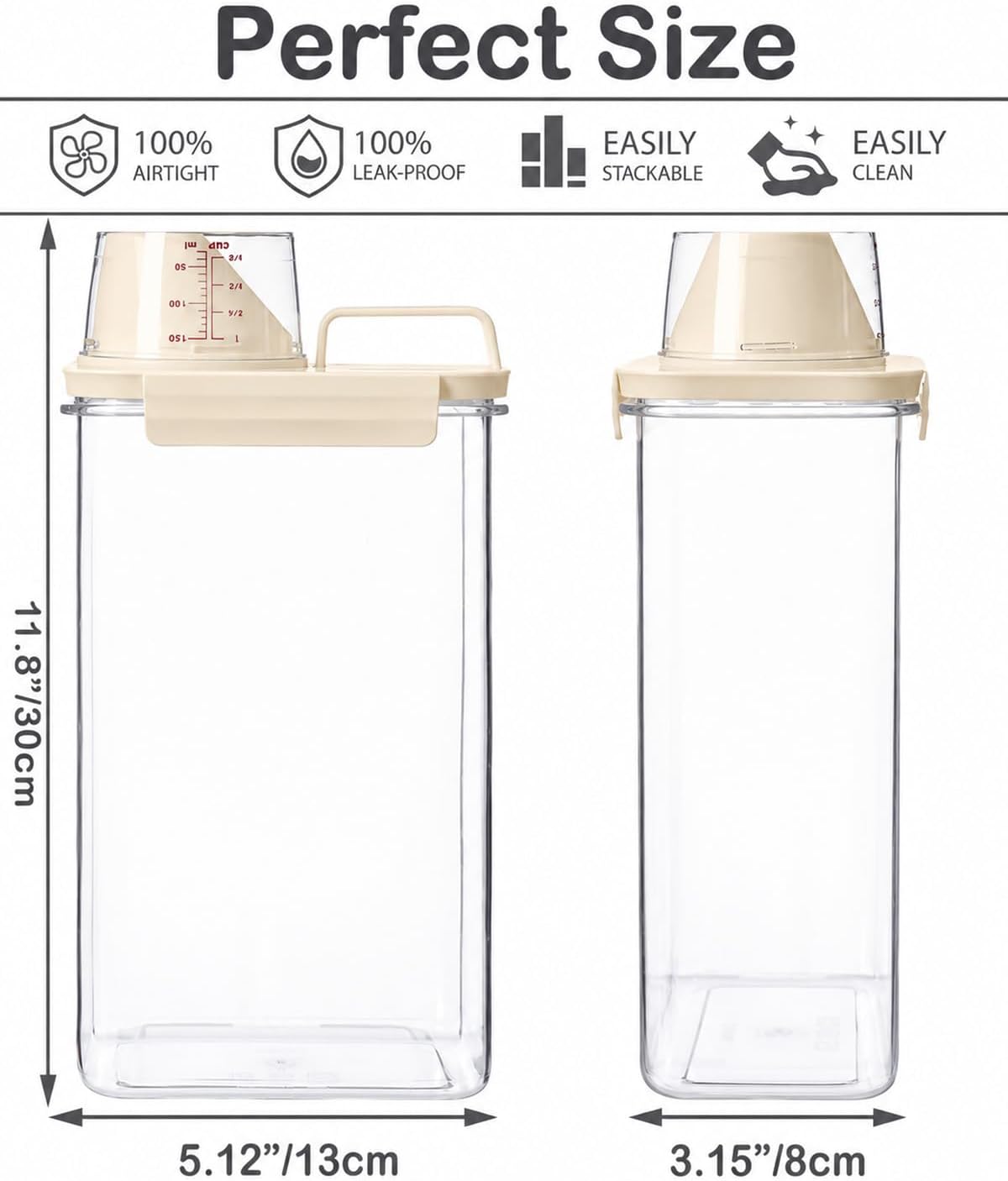 Rice Storage Container, 3-5 Lbs Tcereal Storage Container