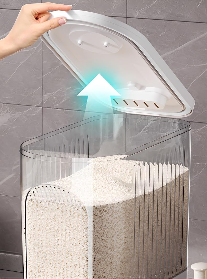 Gagee 22 Lbs Rice Dispenser, Clear