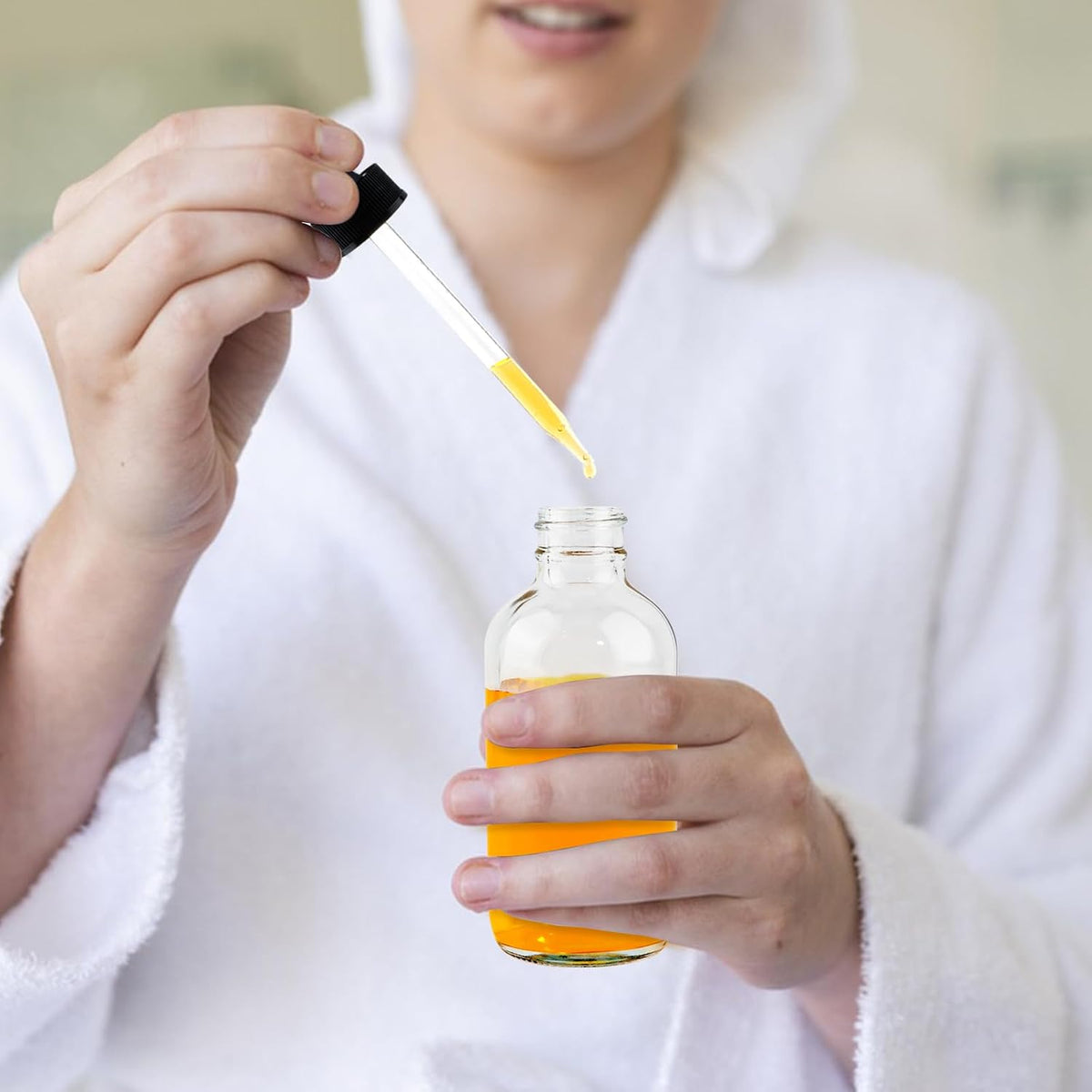 42 Pack 4oz Clear Glass Bottles with Glass Eye Droppers