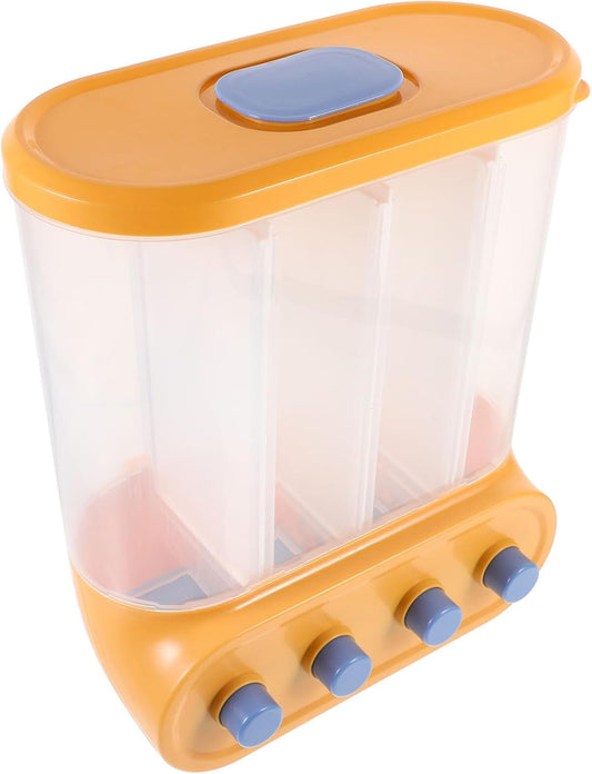 VANZACK Wall Mounted Rice Container for Cereal, Grain Dispenser, Press Type