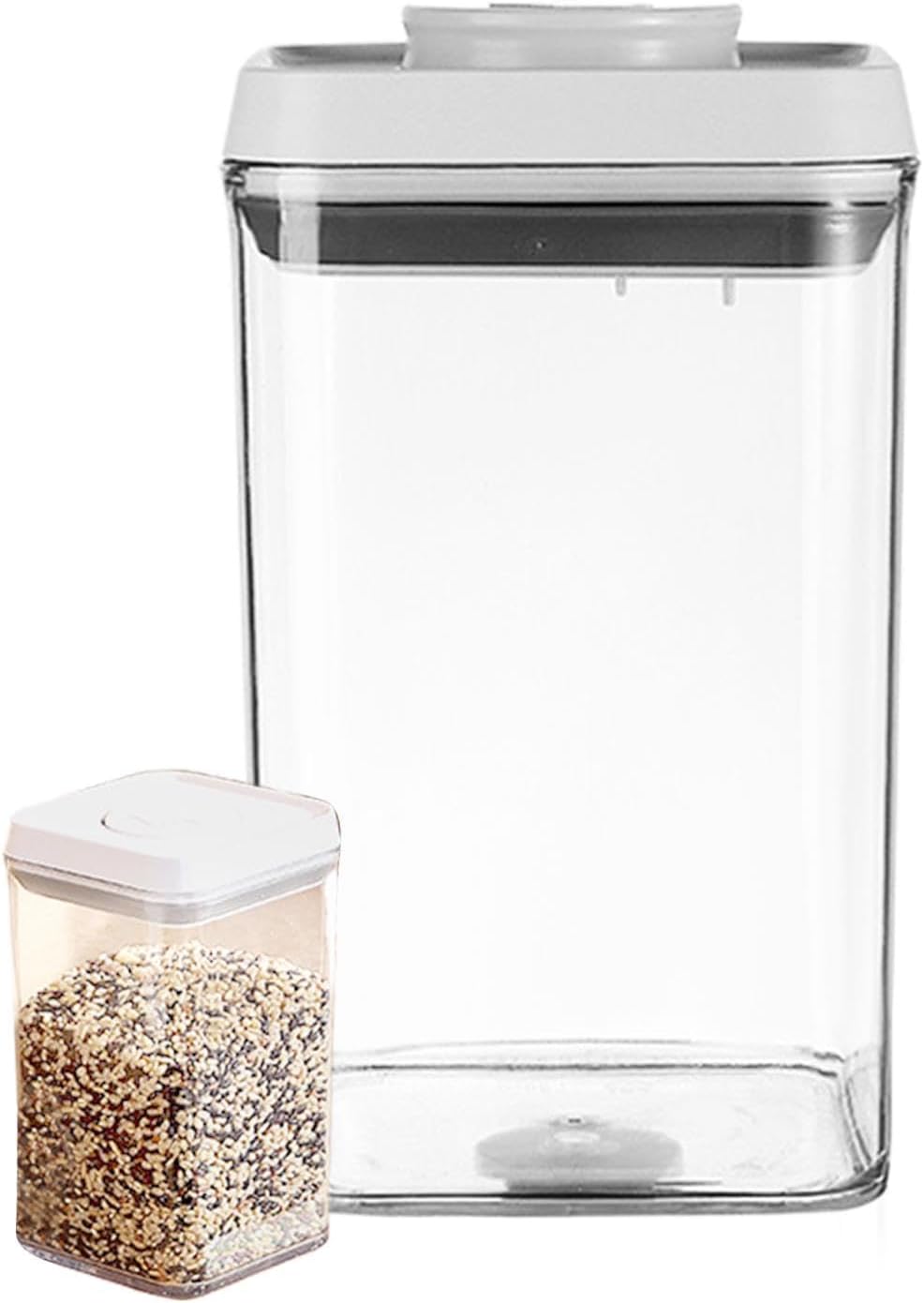 Sealed Food Storage Containers, Stackable Press Type Containers With Lids